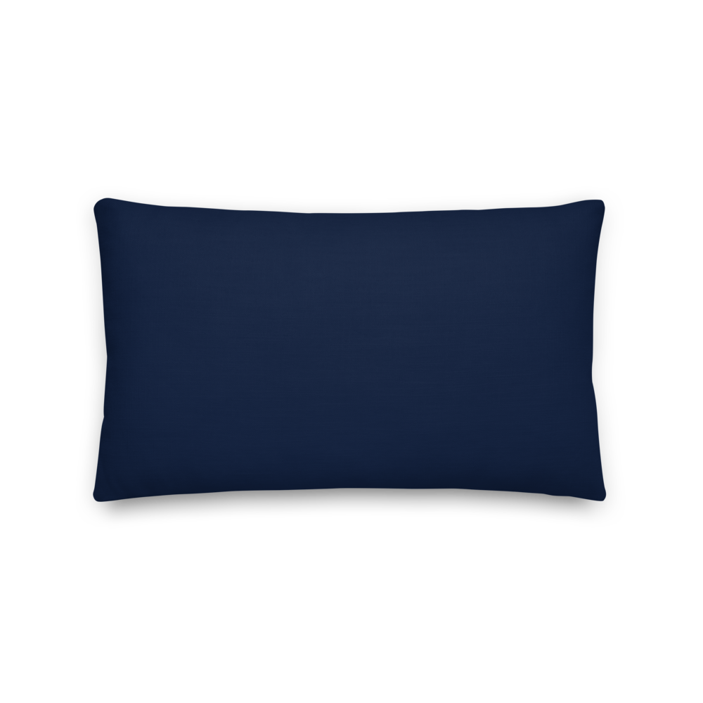 True Navy Pillow with Greek Key Borders