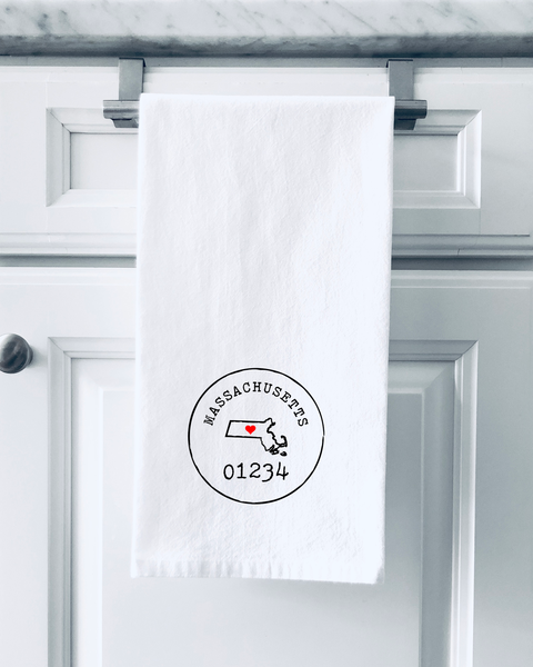 U.S. States Zip Code Towels (Set of 2)