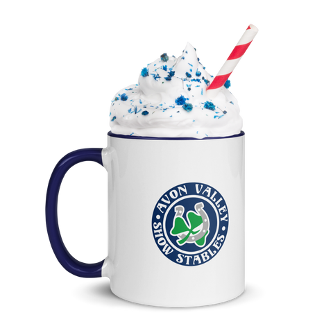 Navy and White Mug