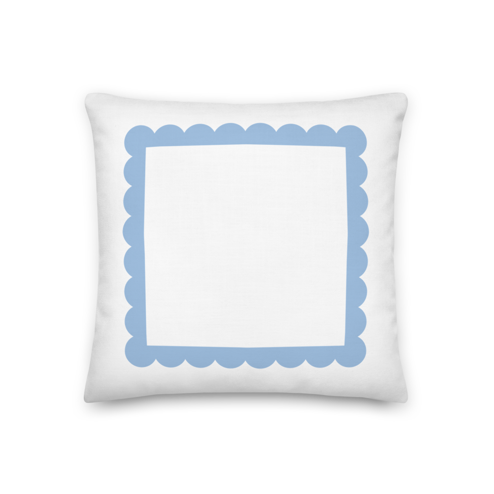 Scallop Pillow (Blue)