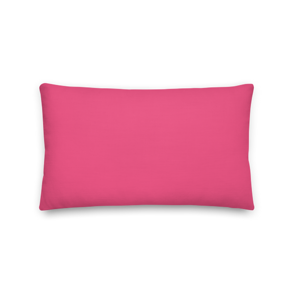 Greek Key Lumbar Pillow (Hot Pink)