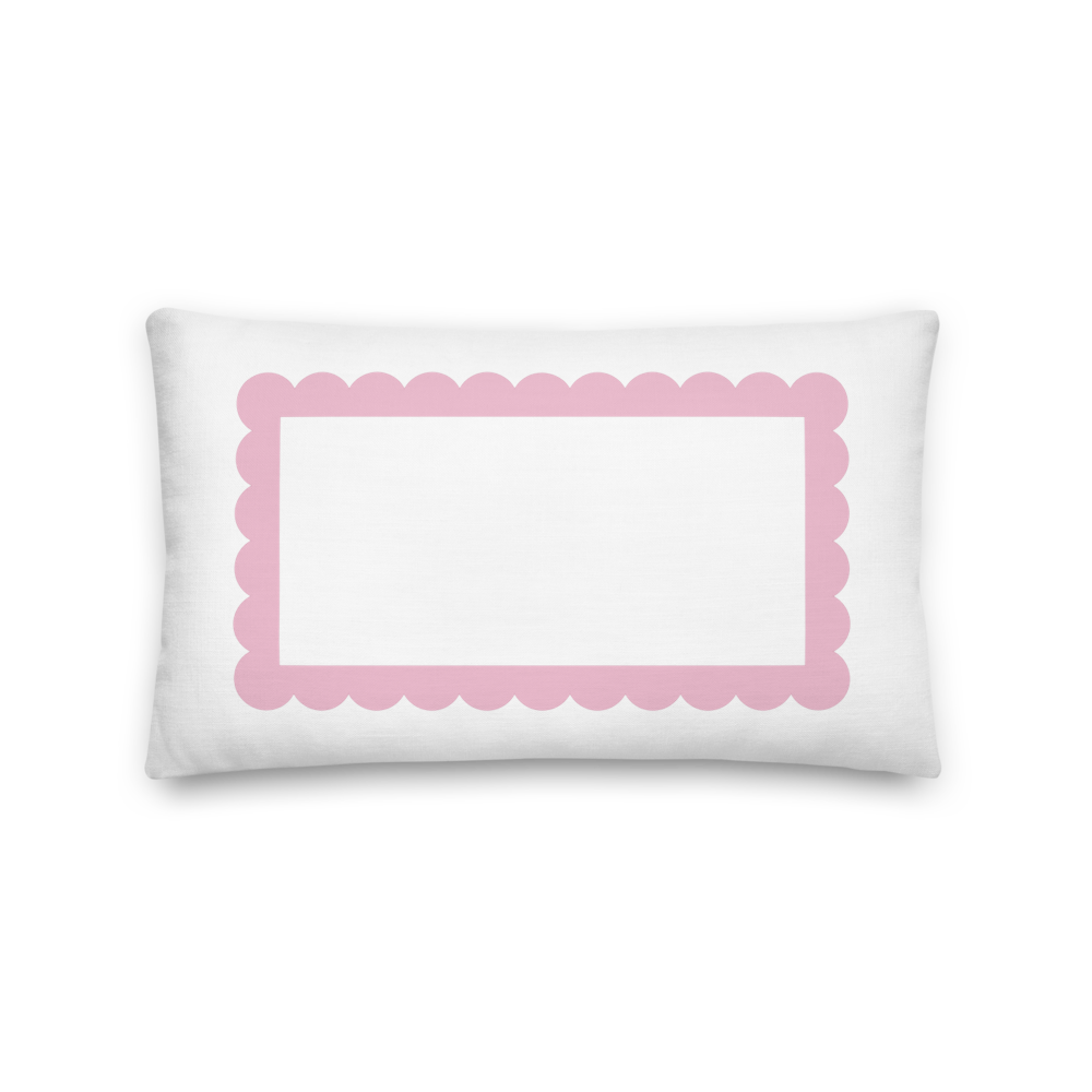 Scallop Lumbar Pillow (Pink)