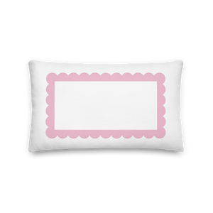 Scallop Lumbar Pillow (Pink)