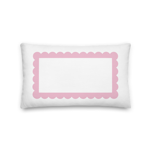 Scallop Lumbar Pillow (Pink)