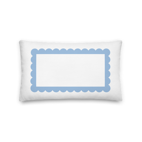 Scallop Lumbar Pillow (Blue)