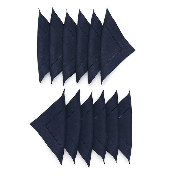 Monogrammed Hemstitched Cocktail Napkins (8 Colors) - Happiest Shop Ever