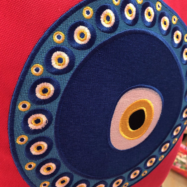 Pillow Cover with a Signature Oversized Evil Eye Design (9 Colors) - Happiest Shop Ever