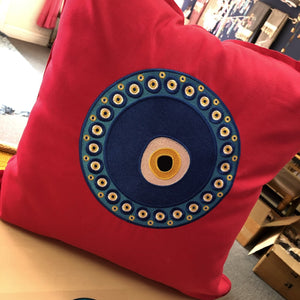 Pillow Cover with a Signature Oversized Evil Eye Design (9 Colors) - Happiest Shop Ever
